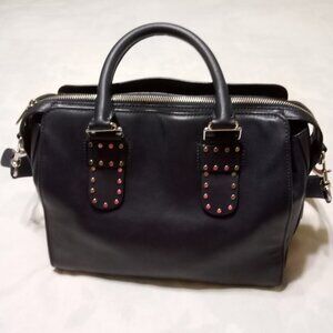 Rebecca Minkoff Dark Blue Grommet Studded Satchel Handbag for Women